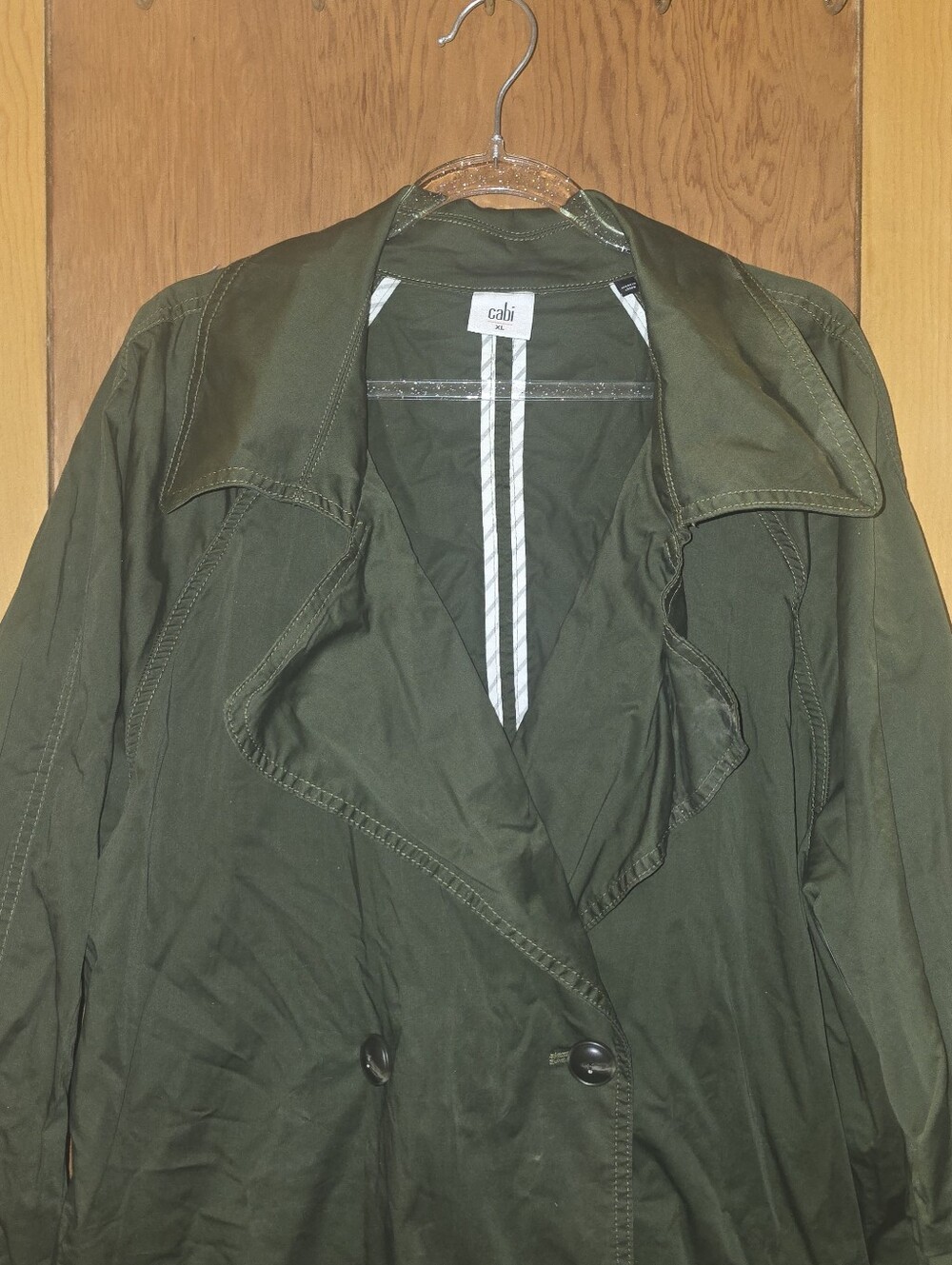 New no tags Cabi XL olive green pocketed coat - Picture 2 of 10